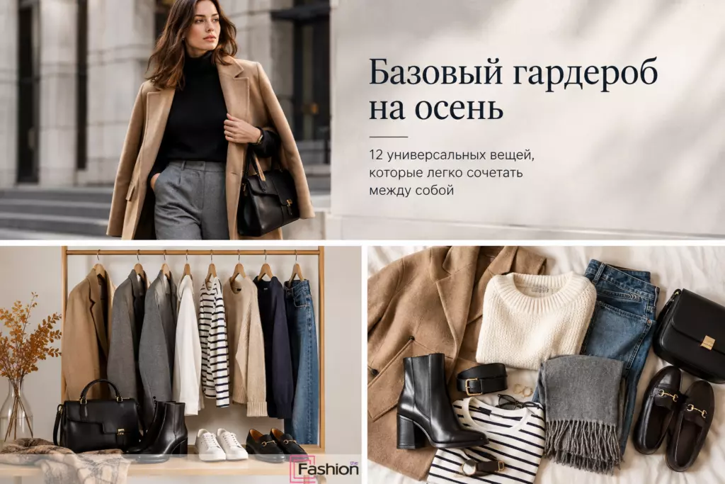 Базовый гардероб на осень: пальто, свитер, брюки и сумка